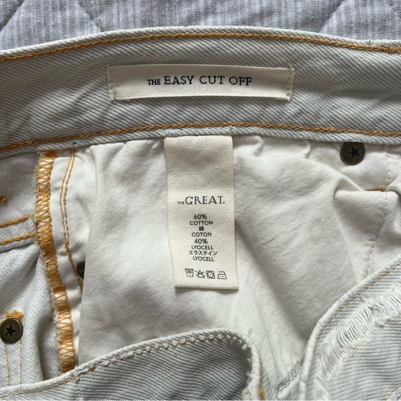 🇺🇸 THE GREAT 🇺🇸 EASY CUTOFF Whitewashed Denim Sz 25 - Picture 6 of 10